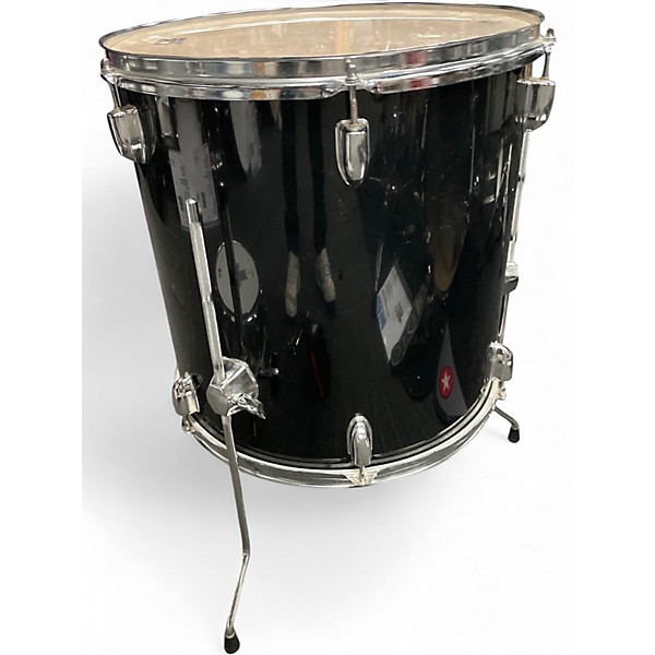 Used CB 5 Piece ACOUSTIC DRUM SET Black Drum Kit