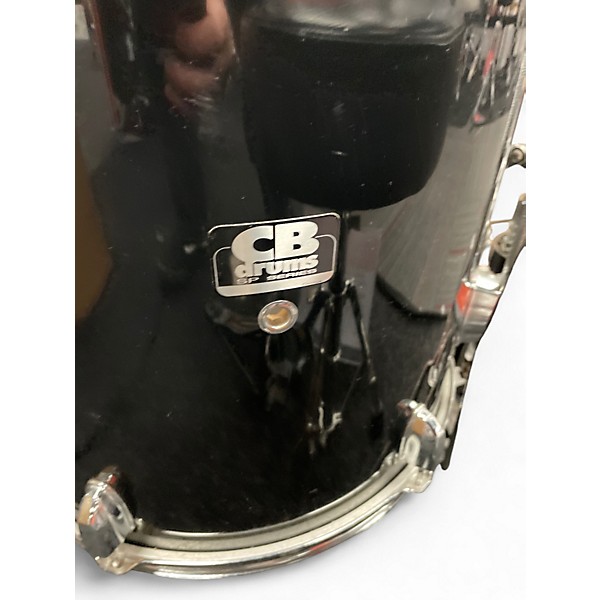 Used CB 5 Piece ACOUSTIC DRUM SET Black Drum Kit