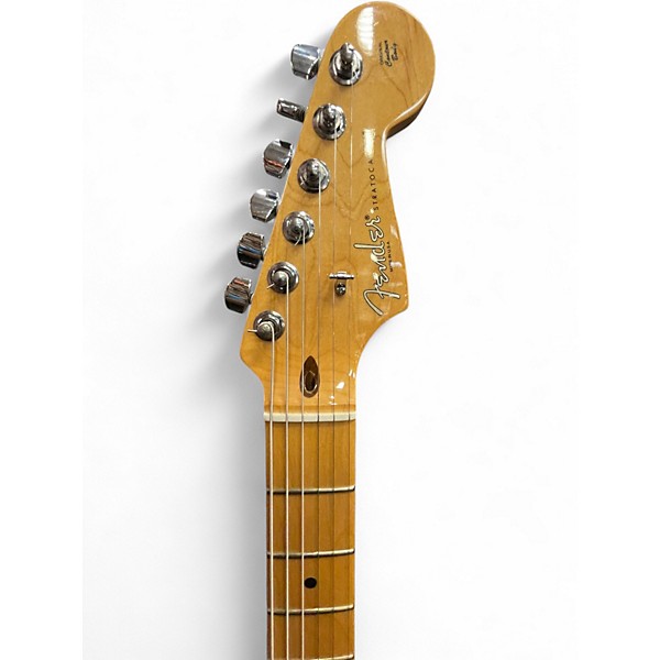 Used Fender American Standard Stratocaster Black Solid Body Electric Guitar