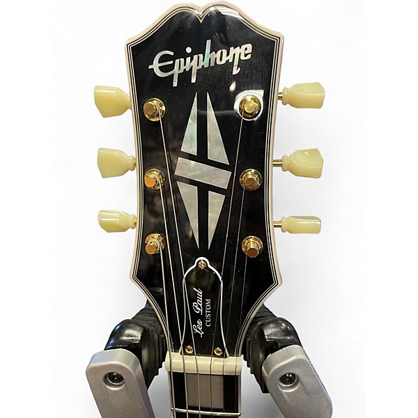 Used Epiphone Les Paul Custom Black Solid Body Electric Guitar