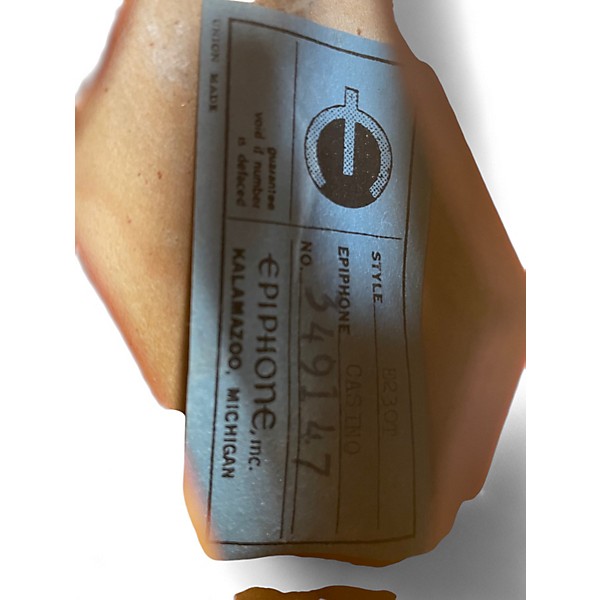 Vintage 1963 Epiphone Casino E230T Sunburst Hollow Body Electric Guitar