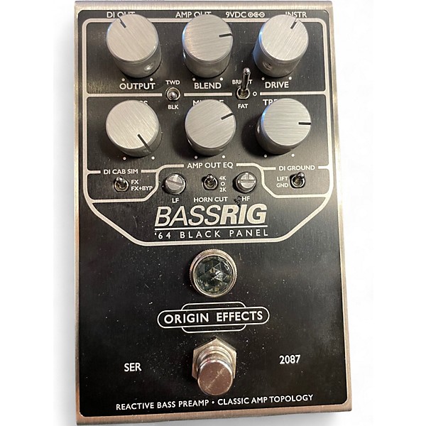 Used Origin Effects BassRig '64 Black Panel Bass Effect Pedal
