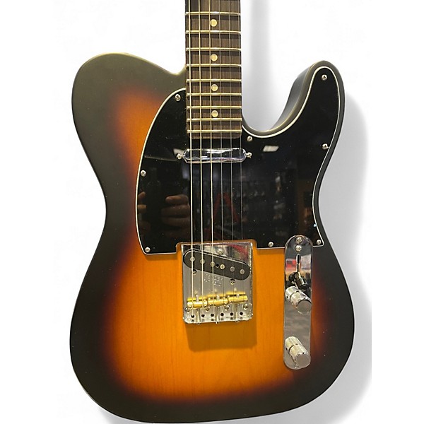 Used Fender Limited Edition American Performer Timber Telecaster 2 Tone Sunburst Solid Body Electric Guitar