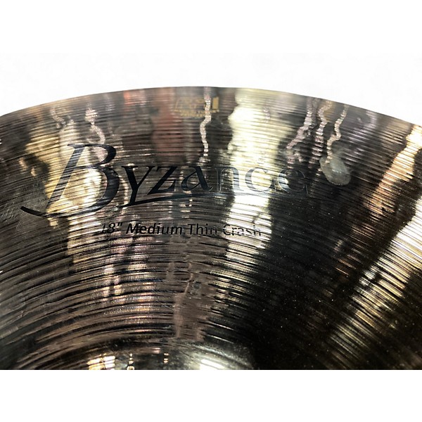 Used MEINL 18in Byzance Medium Thin Crash Brilliant Cymbal