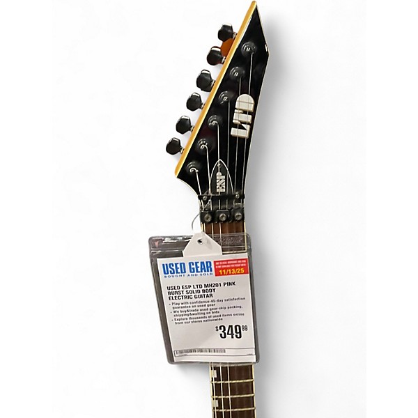 Used ESP LTD MH201 PINK BURST Solid Body Electric Guitar