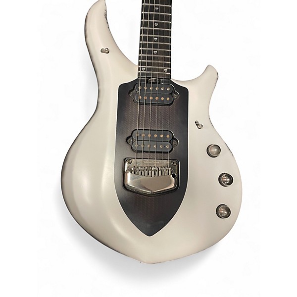 Used 2016 Ernie Ball Music Man Majesty GLACIAL FROST EBONY Solid Body Electric Guitar