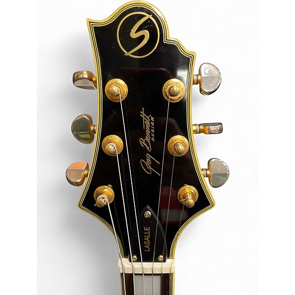 Vintage 1990s Greg Bennett Design by Samick JZ2 Yellow Hollow Body Electric Guitar