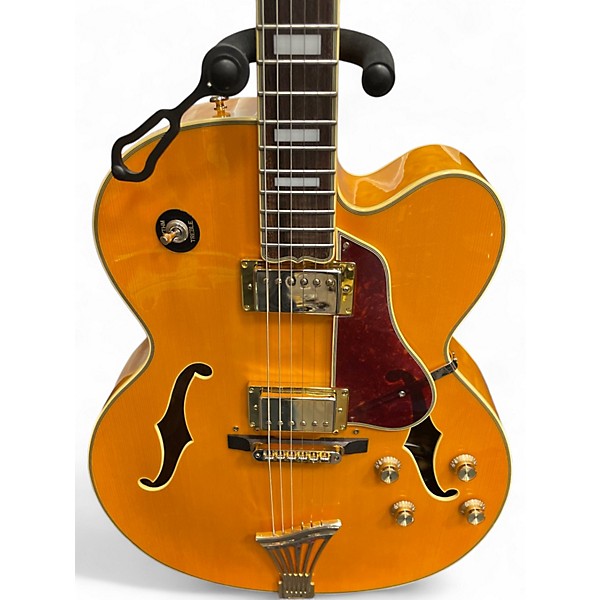 Vintage 1990s Greg Bennett Design by Samick JZ2 Yellow Hollow Body Electric Guitar