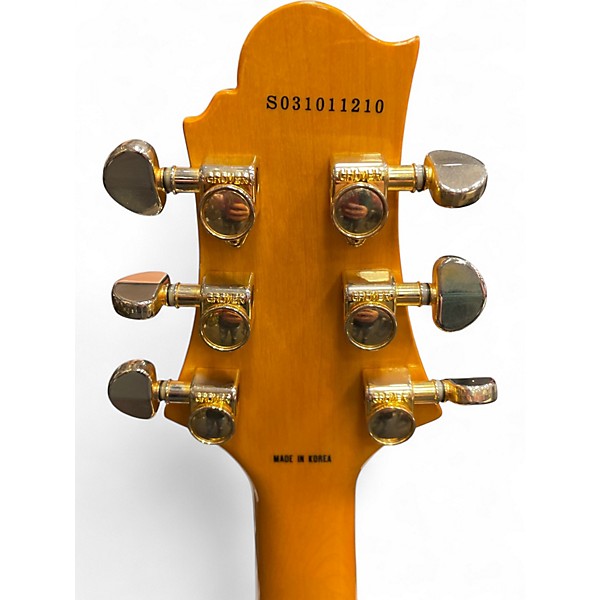 Vintage 1990s Greg Bennett Design by Samick JZ2 Yellow Hollow Body Electric Guitar