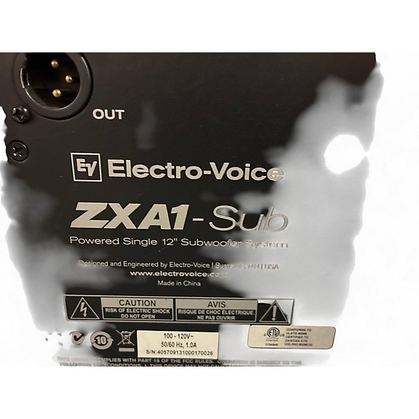 Used Electro-Voice ZXA1-Sub 12" Powered Subwoofer
