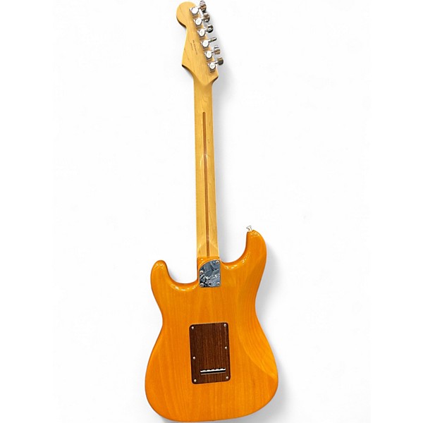 Used 2006 Fender American Deluxe Stratocaster Amber Solid Body Electric Guitar