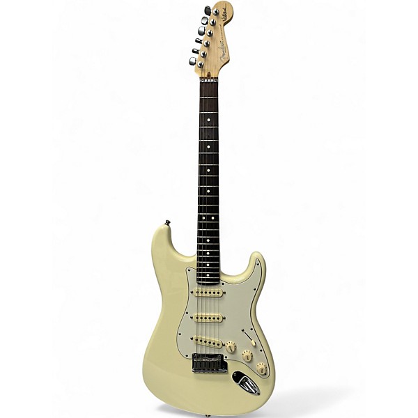 Used Fender Artist Series Jeff Beck Stratocaster Olympic White Solid Body Electric Guitar