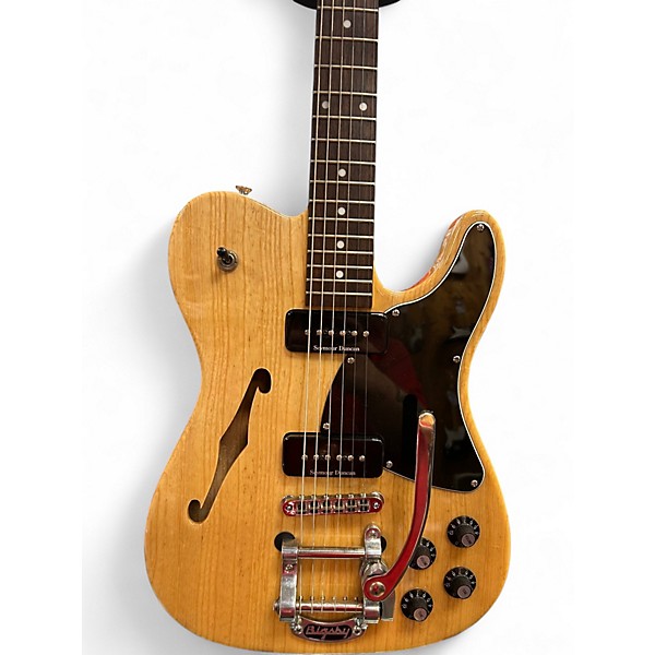 Used Fender JA90 Jim Adkins Thinline Telecaster Natural Hollow Body Electric Guitar