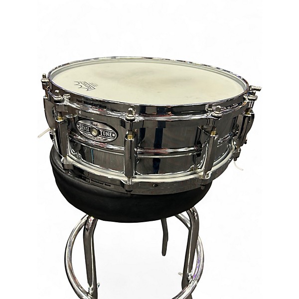 Used Pearl 5X14 Sensitone Snare 10 Lug Chrome Drum