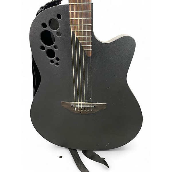 Used Ovation ELITE T 2078TX Black Acoustic Electric Guitar