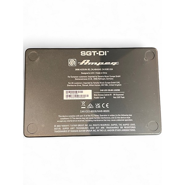 Used Ampeg SGT-DI Bass Effect Pedal