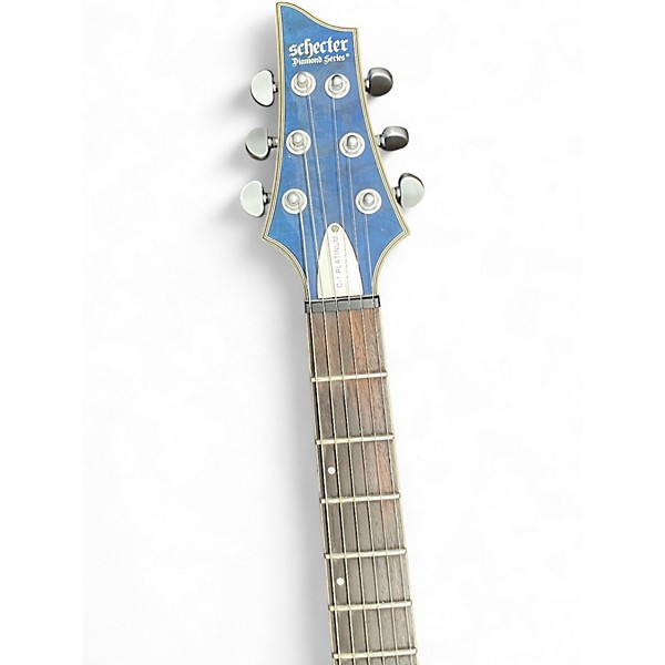Used 2022 Schecter Guitar Research C1 Platinum Midnight Blue Solid Body Electric Guitar