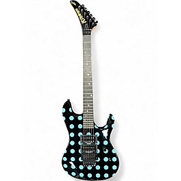 Used Kramer NIGHTSWAN Black/Blue Polka Dot Solid Body Electric Guitar