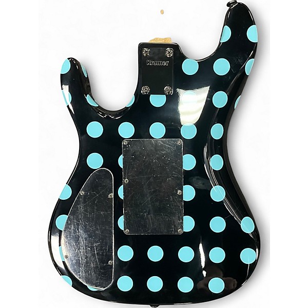 Used Kramer NIGHTSWAN Black/Blue Polka Dot Solid Body Electric Guitar