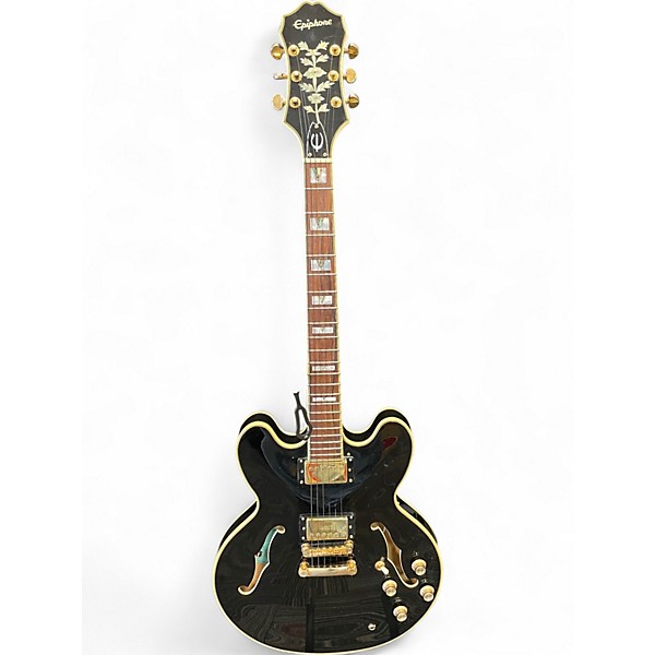 Used Epiphone Sheraton II Black Hollow Body Electric Guitar