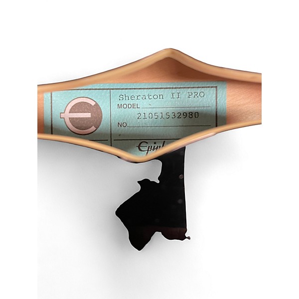 Used Epiphone Sheraton II Black Hollow Body Electric Guitar