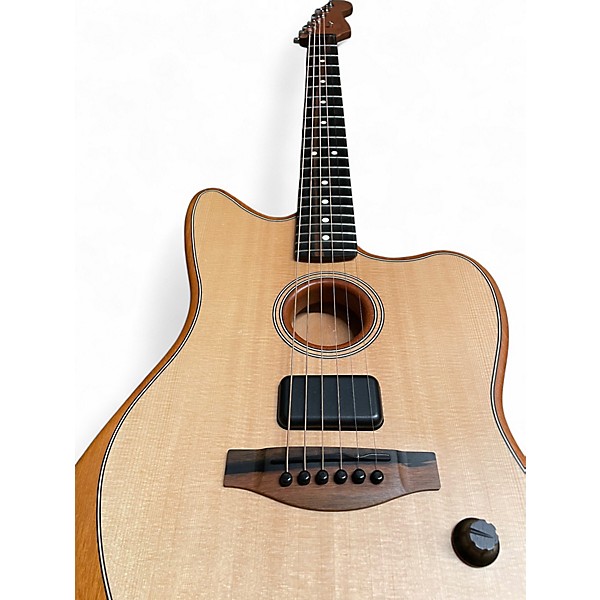 Used Fender american jazzmaster acoustasonic Natural Acoustic Electric Guitar