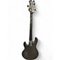 Used Ernie Ball Music Man sub bass 5 Black Electric Bass Guitar Black and Silver Electric Bass Guitar