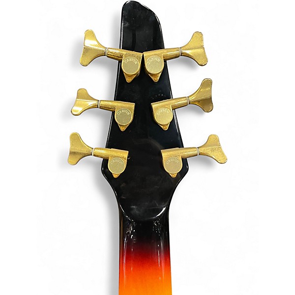 Used Carvin LB76 QUILT TOP 3 Tone Sunburst Electric Bass Guitar