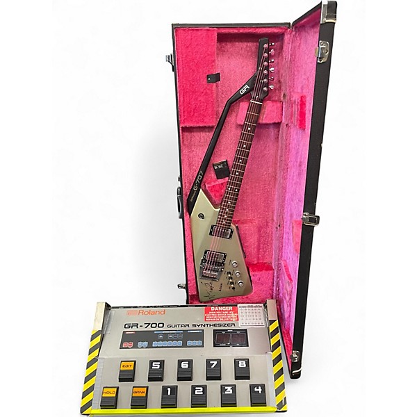 Used Roland G-707 W/ GR700 SILVER Solid Body Electric Guitar