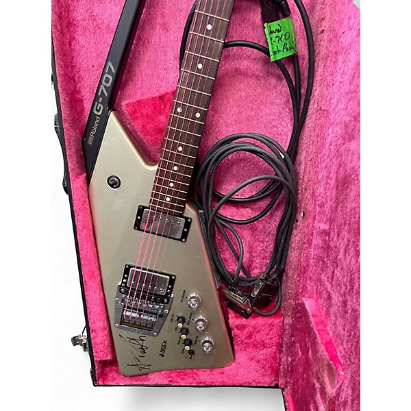 Used Roland G-707 W/ GR700 SILVER Solid Body Electric Guitar