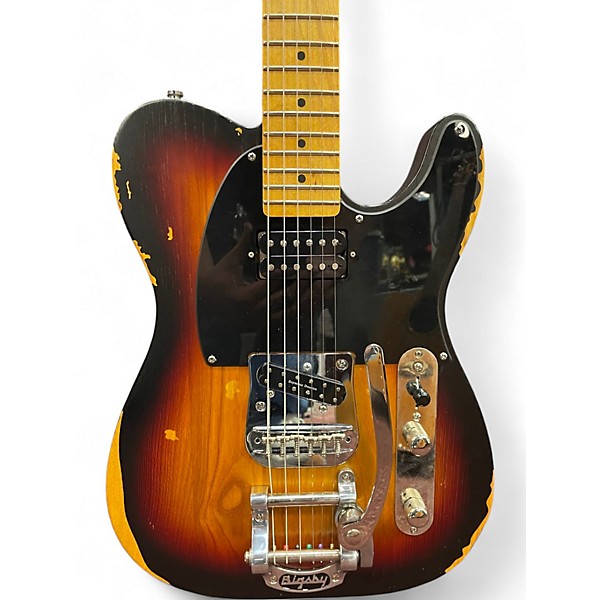 Used ESP LTD TE-254 Distressed 3-Tone Sunburst Solid Body Electric Guitar