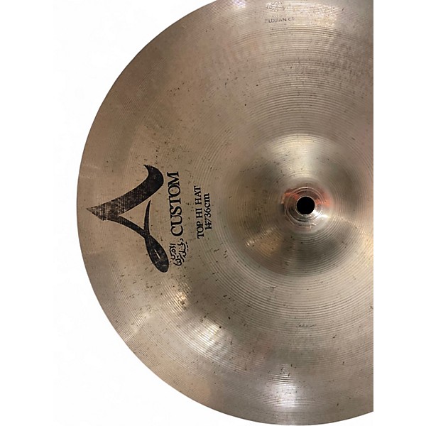 Used Zildjian 14in A Custom Hi Hat Pair Cymbal