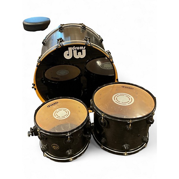 Used DW 3 Piece Collector's Series EBONY SATIN Drum Kit