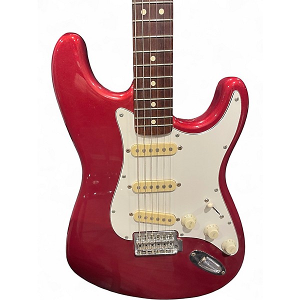 Used 2005 Fender Player Stratocaster Candy Apple Red Metallic Solid Body Electric Guitar