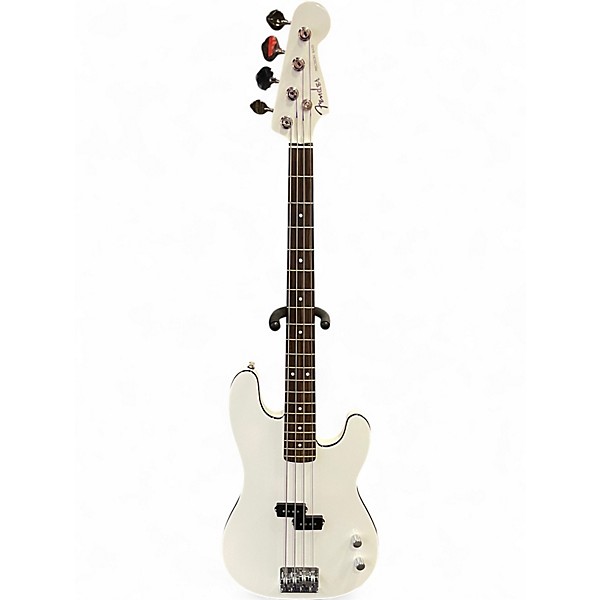 Used Fender AERODYNE PRECISION BASS Bright White Electric Bass Guitar