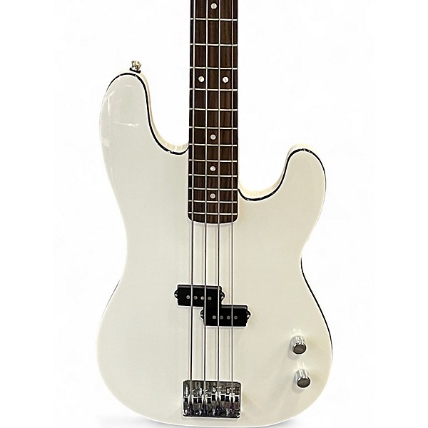 Used Fender AERODYNE PRECISION BASS Bright White Electric Bass Guitar
