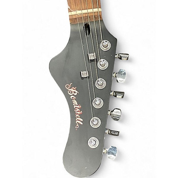 Used HardLuck Kings Chop Shop Series Bombshell Black Solid Body Electric Guitar