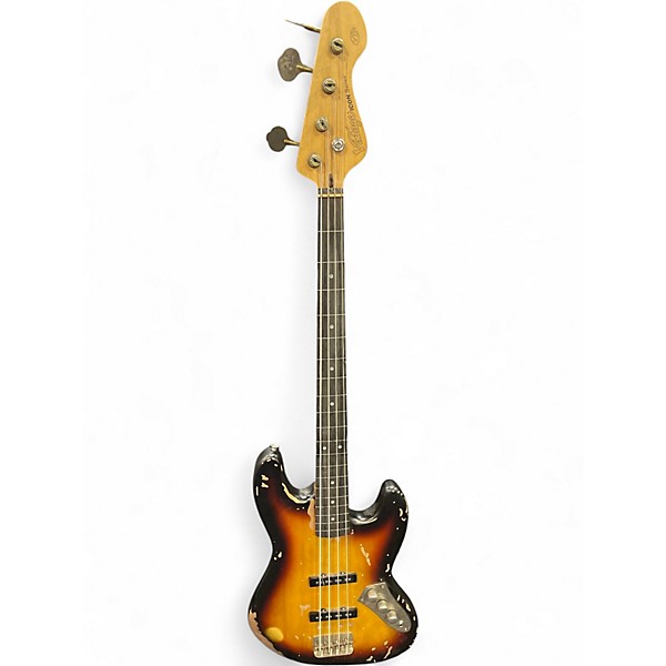 Used Vintage VJ74 Icon Series 3 Tone Sunburst Electric Bass Guitar