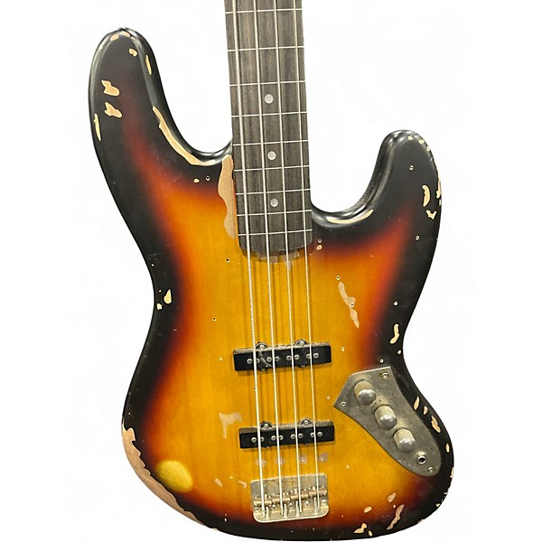 Used Vintage VJ74 Icon Series 3 Tone Sunburst Electric Bass Guitar