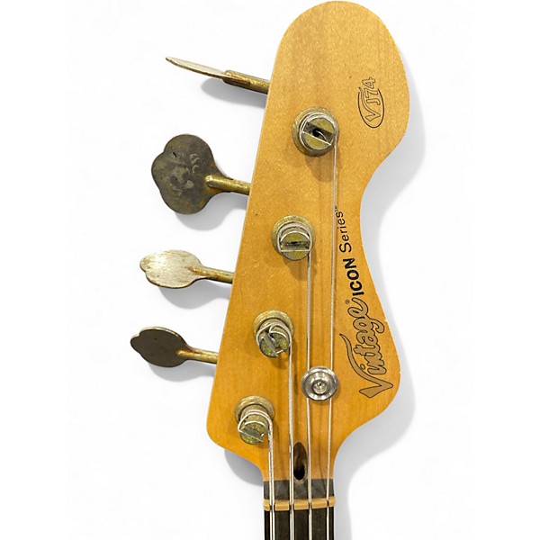 Used Vintage VJ74 Icon Series 3 Tone Sunburst Electric Bass Guitar