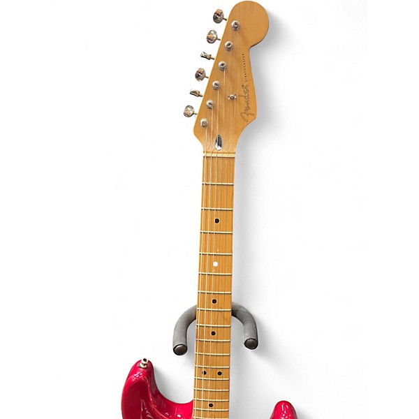 Used Fender Artist Series Jimmie Vaughan Tex-Mex Stratocaster Candy Apple Red Solid Body Electric Guitar