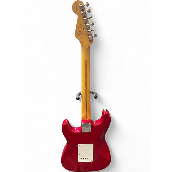 Used Fender Artist Series Jimmie Vaughan Tex-Mex Stratocaster Candy Apple Red Solid Body Electric Guitar