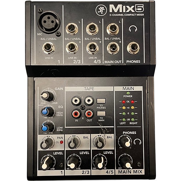Used Mackie Mix5 Powered Mixer