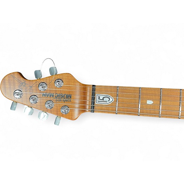 Used Ernie Ball Music Man JP15 John Petrucci Signature BFR Green Tiger Eye Quilt Solid Body Electric Guitar