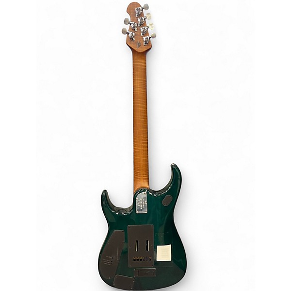 Used Ernie Ball Music Man JP15 John Petrucci Signature BFR Green Tiger Eye Quilt Solid Body Electric Guitar