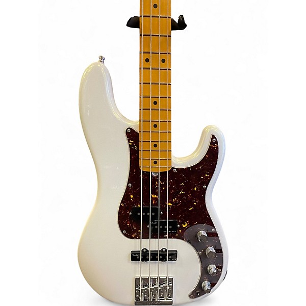 Used Fender American Ultra Precision Bass Pearl White Electric Bass Guitar