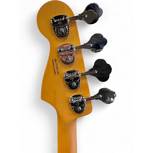 Used Fender American Ultra Precision Bass Pearl White Electric Bass Guitar