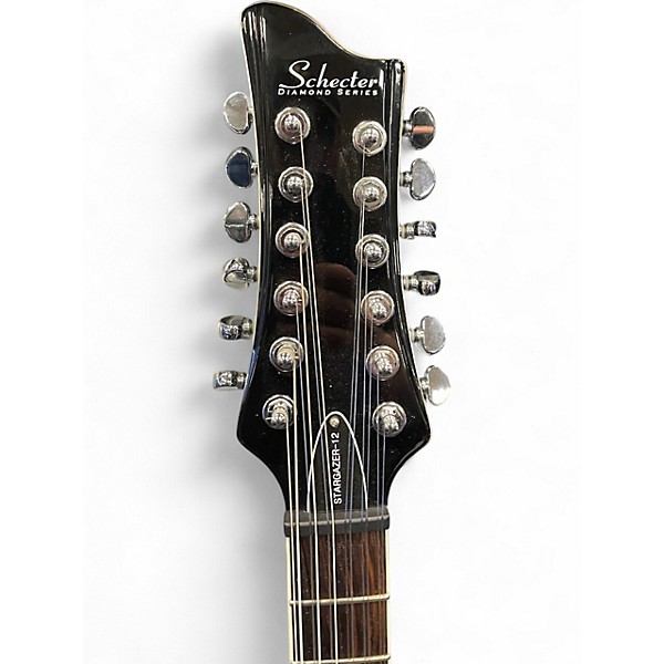 Used Schecter Guitar Research Stargazer-12 Black Solid Body Electric Guitar