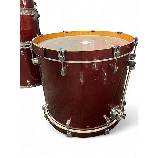 Used 2016 TAMA 5 Piece Silverstar All Birch Red Sparkle Drum Kit
