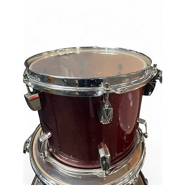 Used 2016 TAMA 5 Piece Silverstar All Birch Red Sparkle Drum Kit